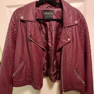 Forever 21+ Faux Leather Moto Jacket